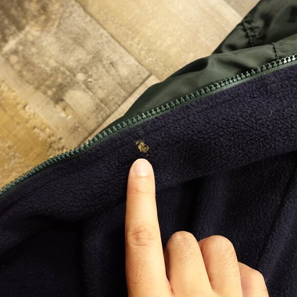 Vintage Patagonia Fleece-Lined Bomber Jacket – Size M Green– Made in USA - Picture 13 of 14